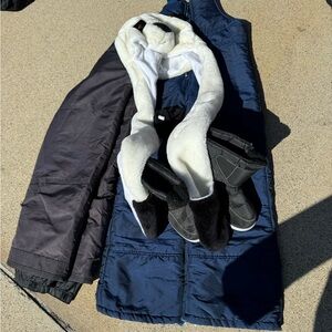 Panda Hat and Black Boots Set